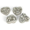 Wholesale Semi-precious Stone Crafts Carved Natural Pyrite Cluster Heart Shaped Stone Meditation Healing Reiki Gemstone