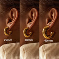 Meetyoo High Quality C-type Earring 18K Gold Plated Stud Earring New Design Stainless Steel Earring Waterproof Jewelry for Woman