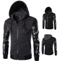 Black Hooded Slim Jacket Cardigan Fitness Blouson Comfortable Men's Jackets
