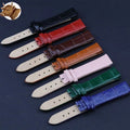 Watch Strap Without Buckle Real Animal Skin Watch Band Handmade Full Grain Leather Bamboo Texture Accessories Top Quality