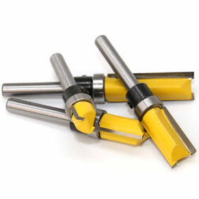 1/4 Inch Shank Flush Trim Router Bit Set Face Mill Trimmer Cleaning Flush Trim Tenon Cutter for Woodworking