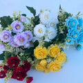 European-style Bouquet of Chrysanthemums Peonies and Roses for Rural-style Home Decoration Handed Flower for Stage
