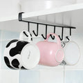 Must Buy 6-Hook Under Cabinet Mug Hanger Cups Holder Kitchen Utensil Holder for Kitchen