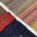 New Designs Woven Small square Jacquard Stripe Plaid Yarn Dyed 100% Cotton Dobby Fabric for Shirt Pant