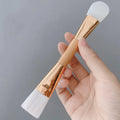 Dual End Facial Mask Applicator Brush Custom Logo Silicone Beauty Tool with Comfortable Grip for Applying Makeup