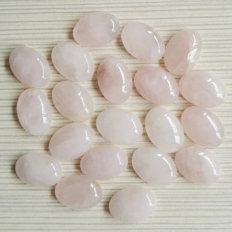 DIY DIY Gemstone 13*18mm Cabochon Natural Rose Quartz Making Stylish Shapes Loose Art Fashion Jewelry Oval Shape crafts HY