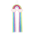 Nova Girls Room Decoration Glitter Rainbow Hair Bow Organizer Belt Storage Hair Clips Holder Accessories Display