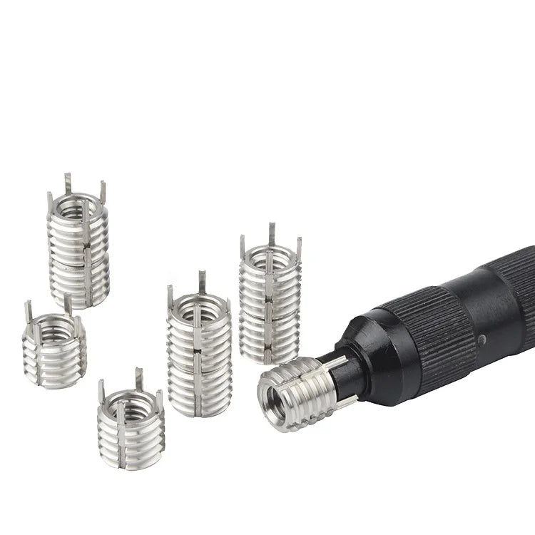 Locking Key Insert UNC 4*0.7*2.5d Fasteners 304 Stainless Steel Keensert Threaded Inserts for Thread Strength Increase