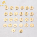 Wholesale Initial Alphabet Charms Diy Jewelry Making Hollow Disc Stainless Steel Custom Letter Pendant