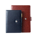 B5 A5 Reusable Leather Notebook with Replaceable Inserts 128 SheetsCustom Blank Lined Refillable Notebook With Magnetic Buckle