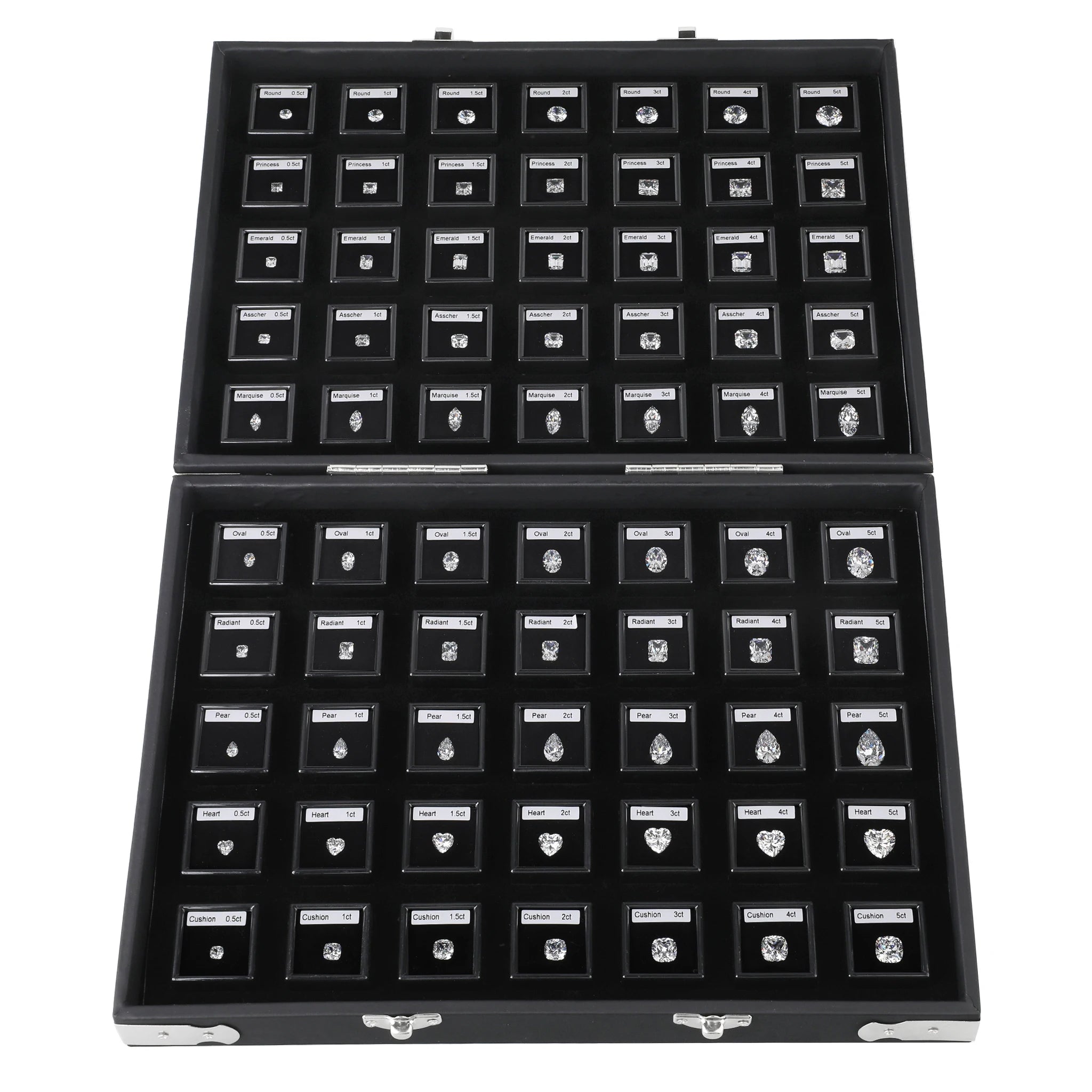 Factory Price DiKaiTools GemTrue Brand DK106 10 Shapes CZ Compare Tool 0.5ct-5ct Master Stone Set