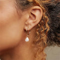 14K Gold-Plated Freshwater Pearl Pendant Ladies Party Earring High-quality Stainless Steel Accessories Jewelry Wholesale