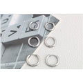 Japanese and Korean Version of European American Hop Stainless Steel Earrings Metal Circle Fashion Simple Stainless Ear Ring