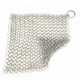 20x15 1.2mm Stainless Steel Plain Weave Scrubber Ring Mesh Corrosion Resistant Eco-Friendly Silver Square Hole Kitchen Cleaning