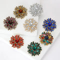 Hot Sale Custom Acrylic Flower Brooches With Pearl Colorful Jewelry Design Rhinestone Brooch Pin for Party & Wedding Decoration
