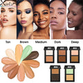 Private Label Light Dark Orange Green Color Corrector Concealer Makeup Brow Concealer Palette