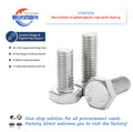 DIY Grade M4-M10 Flange Bolts Nuts Manufacturer External Hexagonal Machine Screws Anti-Slip Padded Zinc Finish DIN ASME