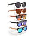 2025 Hot Selling Trendy PC Frame Wooden Polarized Sunglasses Manufacturer Retro Laser logo Wood Eye Glasses
