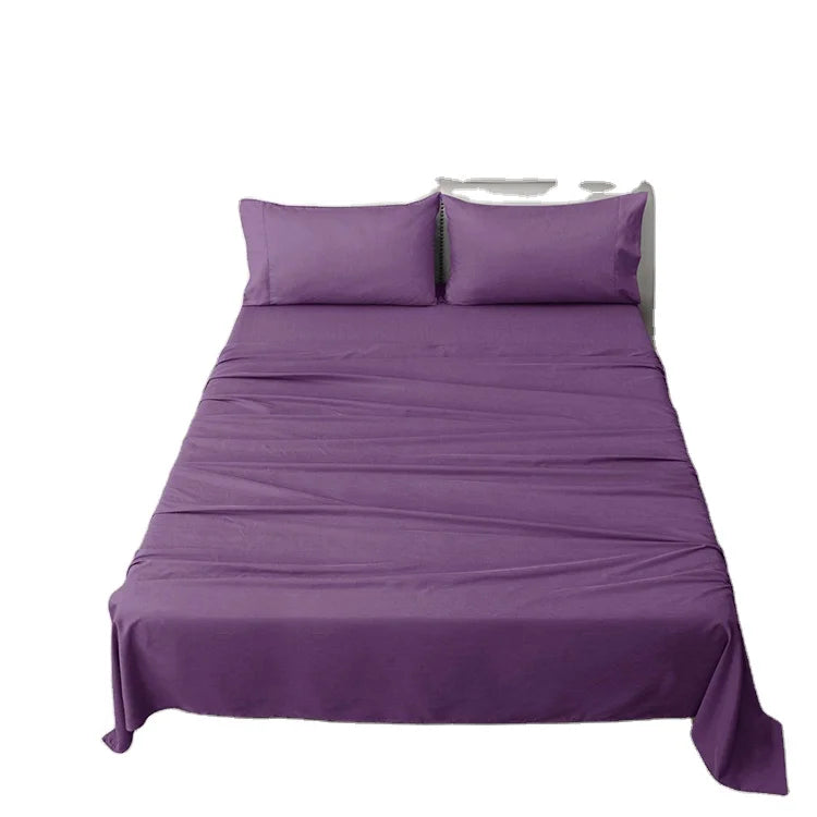 Microfiber Bamboo Bed Sheet Set Polyester Bedsheet 4pcs Polyester Bamboo Bed Sheet Set