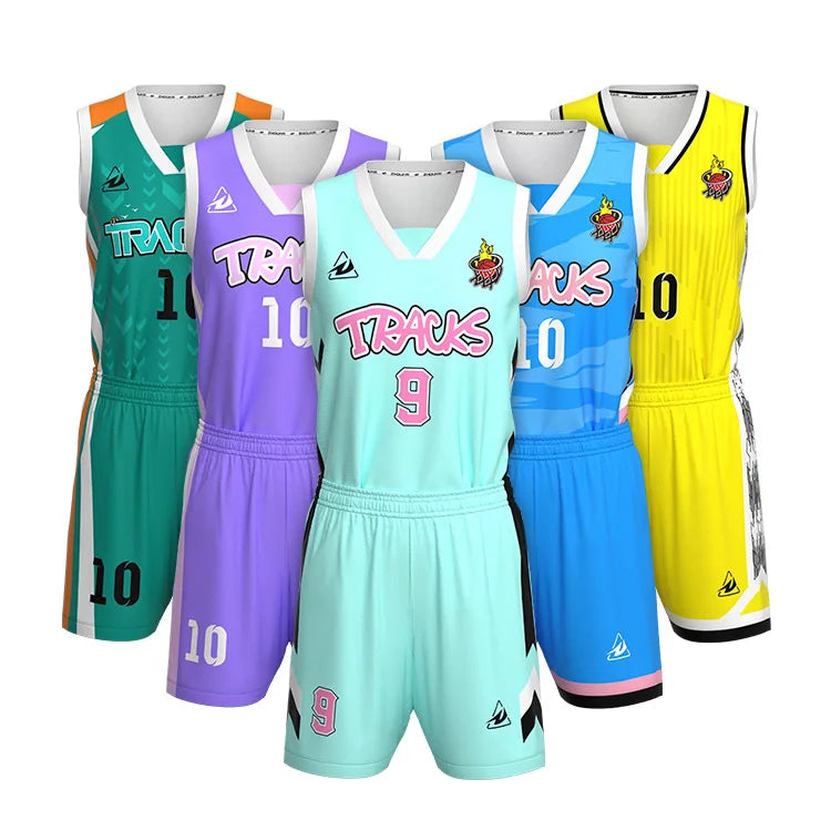 Wholesale Custom Basketball Jersey Women Basketball Uniform Set Custom Design New Style Breathable Basketball T-shirt