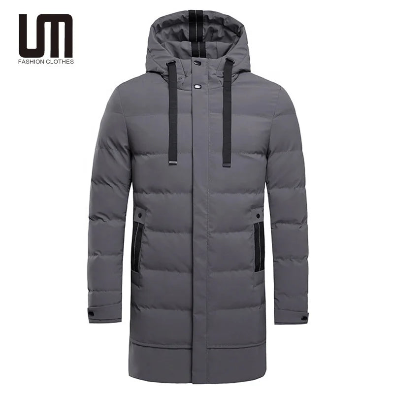Liu Ming Latest Design Winter Men Clothing Casual Thick Warm Jacket Oversized Long Cotton Parka Puffer Outwear Coats