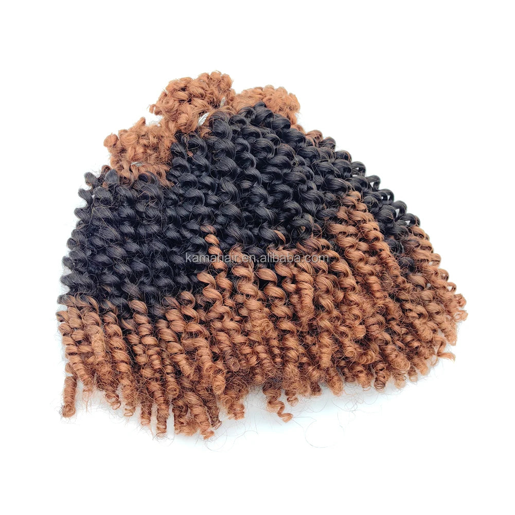 KAMA Remy Virgin Bulk Human Hair Afro Spring Curl Bundles for Braid/Twist/Locs Extensions 10"-30" 50g MegaBDM