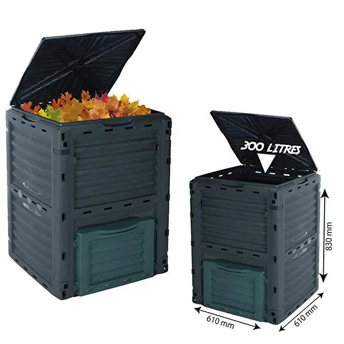 Hot Selling 300L Rectangular Collapsible Greenhouse Eco-friendly Plastic Food Composting Bin Garden