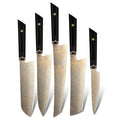 Amber New Three-colors Vg10 Damascus Copper Steel Japanese Chef Knife with Resin Handle