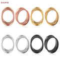 Evorte 316L Stainless Steel Round 6-30mm PVD Plating Rose Gold Ear Gauges Saddle Expander Plug Weights Unisex Body Jewelry
