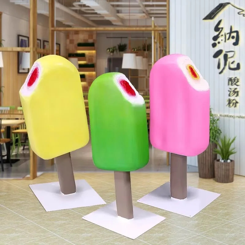 Giant Fiberglass Candy Cane Resin Candy Lollipop Sculpture Christmas Events Candy Land Ornaments for New Year PartyProps Gifts