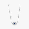 Clavicle Chain Link for Women Party Fine Jewelry Fashion Accessories 925 Sterling Silver Mysterious Evil Eyes Pendant Necklace