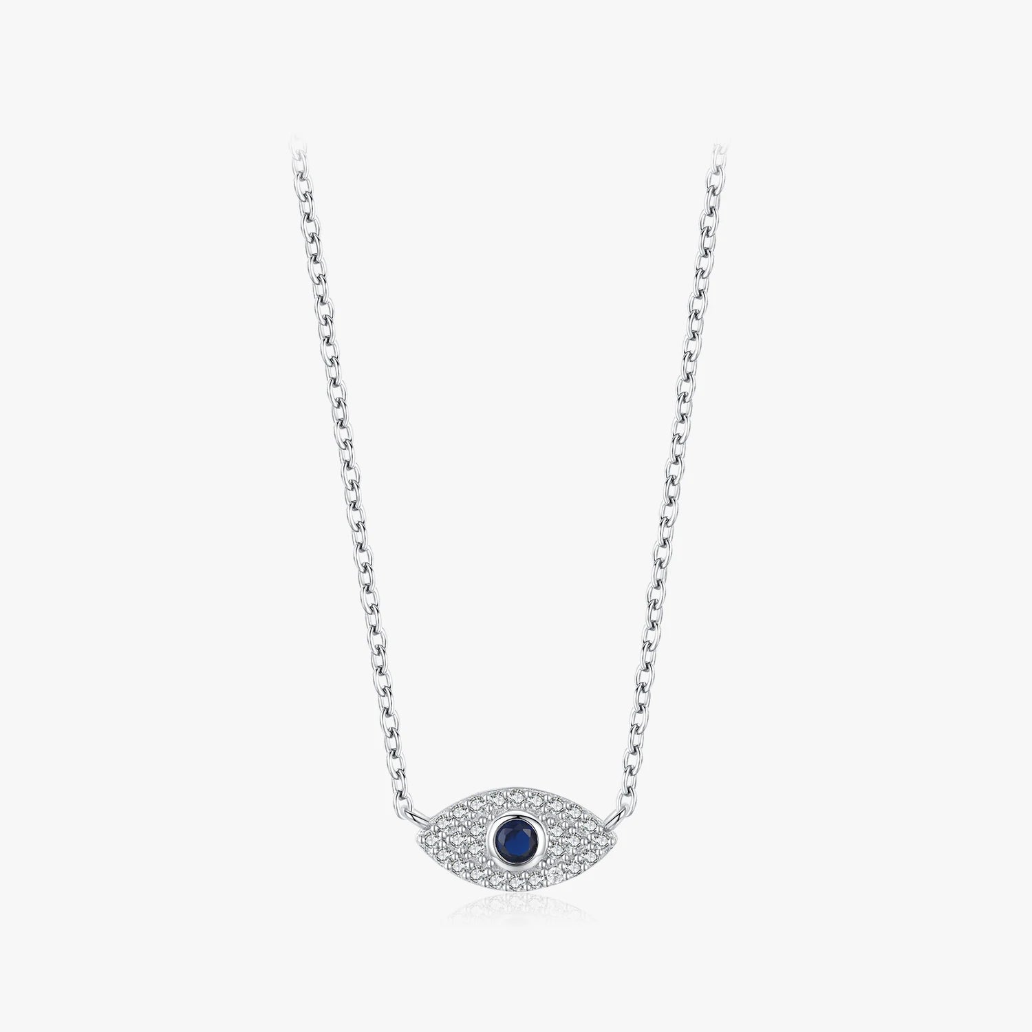 Clavicle Chain Link for Women Party Fine Jewelry Fashion Accessories 925 Sterling Silver Mysterious Evil Eyes Pendant Necklace