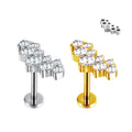 Best Selling ASTM F136 Titanium 16G Internally Threaded Labret Piercing Helix Lip Ear Studs Body Piercing Jewelry Wholesale