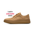 Men's Genuine Leather Casual Sneakers Light Breathable Summer Outdoor Running Sport Walking Shoes Mesh Spring Winter