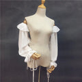 QUEENSGOWN Wedding Dress Long Sleeves Detachable Sleeve Chiffon for Bridal Dress