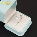 Custom Free Engraving Women Mariage Engagement 10k Solid Gold Jewelry Asscher Cut Moissanite Ring