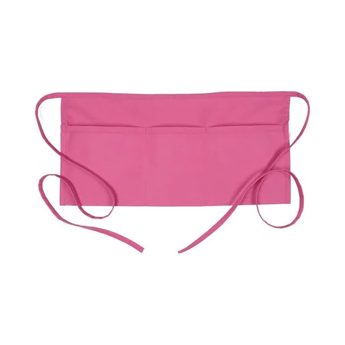 Half Waist Apron Short Apron for Kitchen BBQ Grill Chef Teacher Pink Aprons Men Women