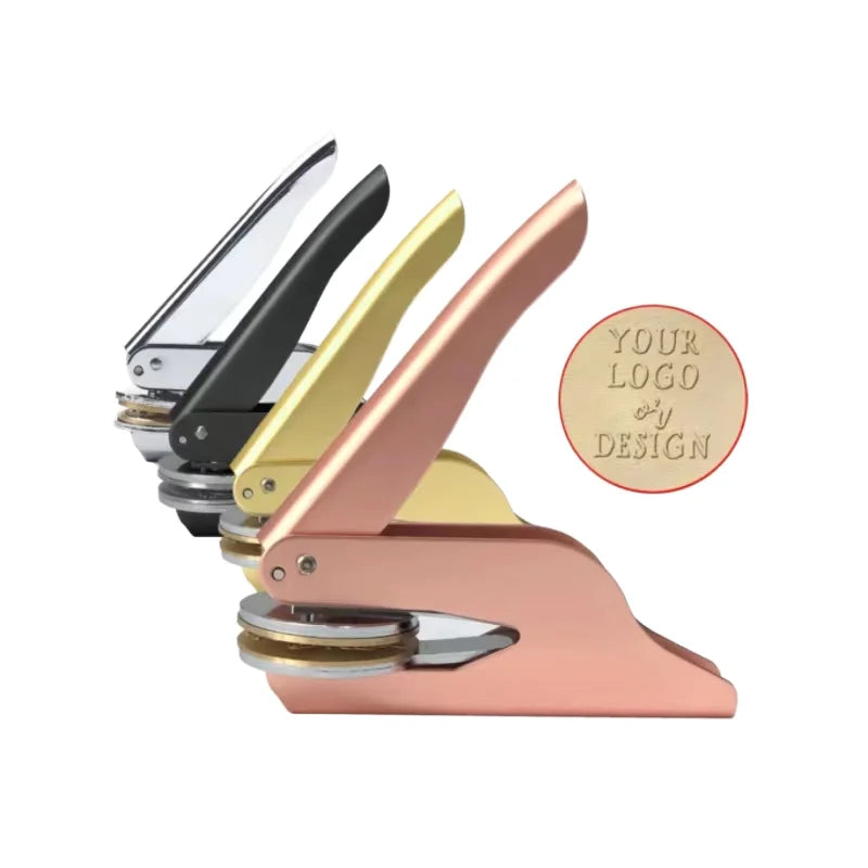 Official Seal Embosser Custom Embosser Stamp Handheld Corporate Seal Wedding Standard Simple Embossing Stamps