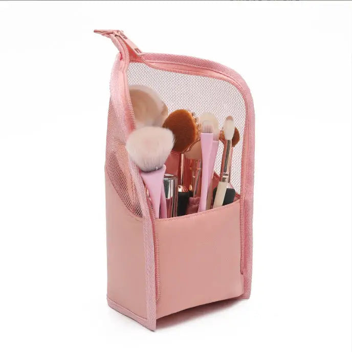 New Portable Cosmetic Bag Waterproof Cosmetic Storage Bag Woman Simple Makeup Brush Bag