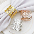 Wholesale Napkin Rings Iron Round Metal Gold Rose Gold Decoration Napkin Buckle for Party