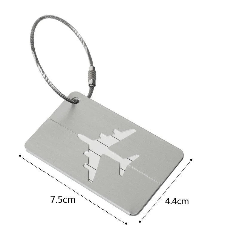 Wholesale 9 Colors Aluminum Alloy Luggage Tag Metal Luggage Tag / Boarding Pass Aircraft Luggage