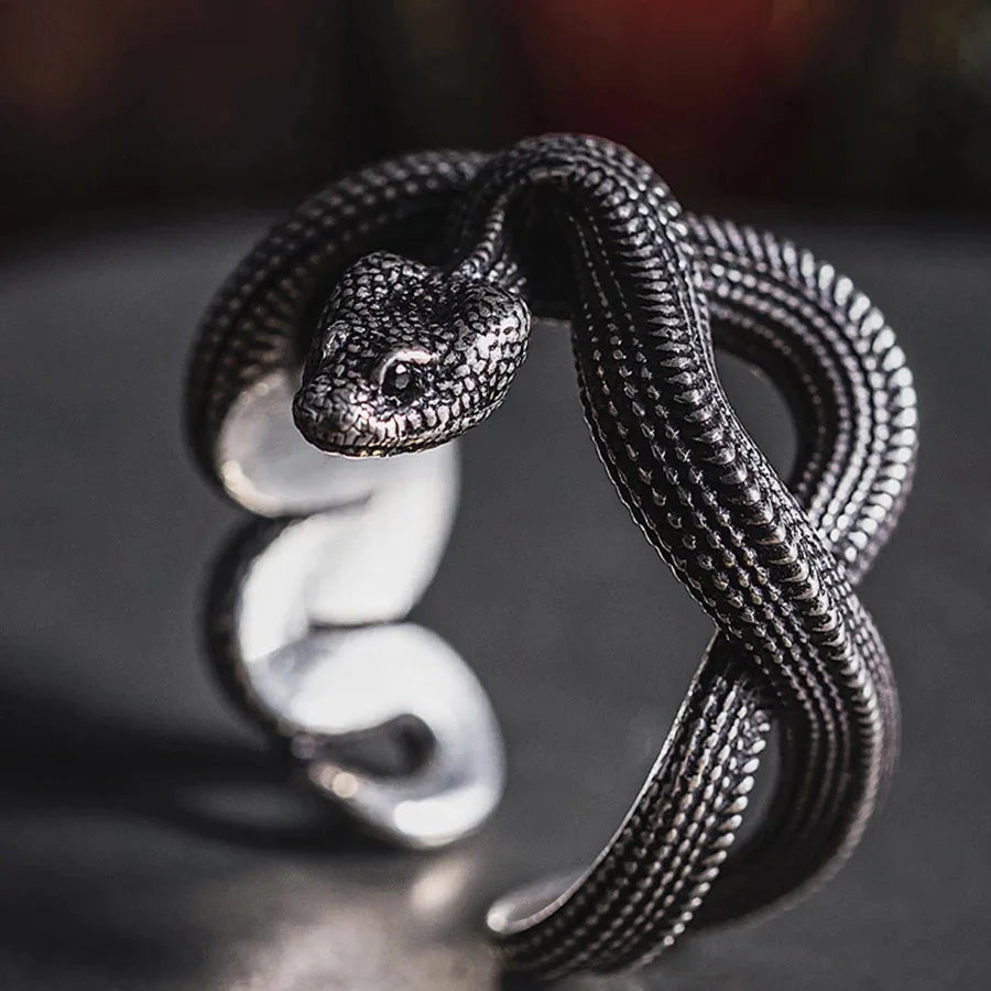 Original Design Fine Jewelry Rings Fashion Punk Snake Adjustable Rings Jewelry Men Rings Wholesale