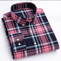 Garment Factory Wholesale Men's Plaid Cotton Long Sleeve Shirt Business Casual Cotton Long Sleeve Shirt
