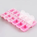 BIN 12-grid Rhinestone Box for Nail Tools and Store Rhinestone Accessories Double-open Lid Multifunctional Rhinestone Box