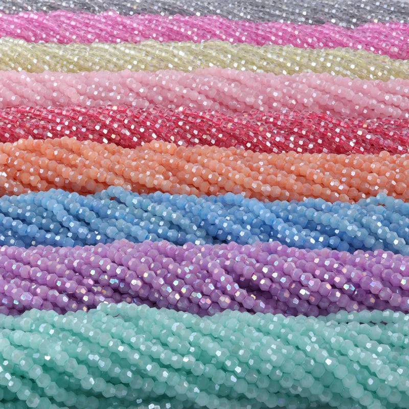 Wholesale Top Quality Fashion Ready to Ship Colorful 4mm Glass Beads for Bracelets Transparent Glass Beads