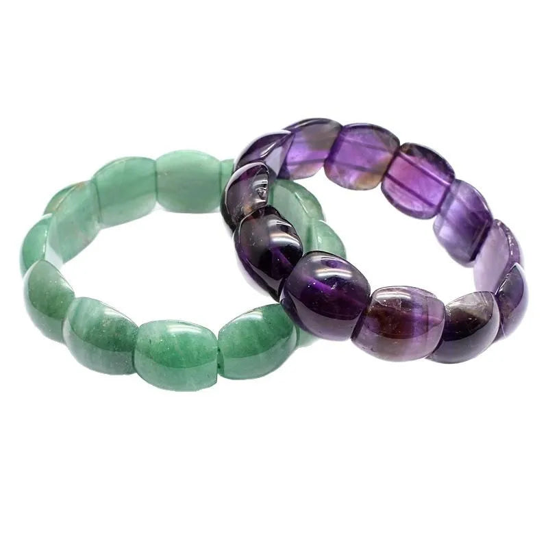 Wholesale Natural Beaded Bracelets Multi-Shape Yellow Red Tiger Eye Smooth Elastic Cord for Women and Men