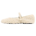 Autumn Winter Summer Spring Faux Fur Slip-On Fashion Trend Ladies Mary Jane Flat Casual Shoes Warm