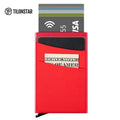 TILONSTAR TVC401 Aluminum Wallet With Elasticity Money Pocket Pop up Business Card Case Credit Card Holder