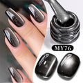 BORN PRETTY Obsidian Black Glass Bead Cat Eye Gel for Fall and Winter OEM Jelly Glossy Cat Magnetic Uv Gel Nail Art Varnish