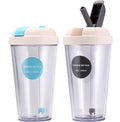 New Product Ideas 2023 Home Garden Reusable Eco Friendly Double Layer Adult Plastic Suction Summer Cartoon Straw Water Cups